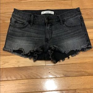 Abercrombie and Fitch black jean shorts size 0